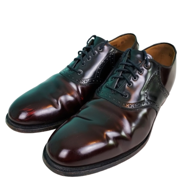 Johnston and Murphy leather oxfords with leather lining, Men's size 13, maroon - Picture 2 of 9